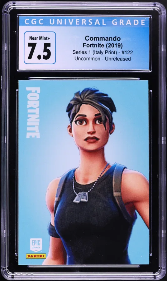 2019 Fortnite Series 1 Italy Print Unreleased Commando #122 CGC 7.5 sold on Fanatics Collect